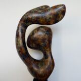 Keimend  –  Buntpatinierte Bronze, H 28 cm