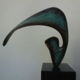 Frische Brise - patinierte Bronze, H 11 cm